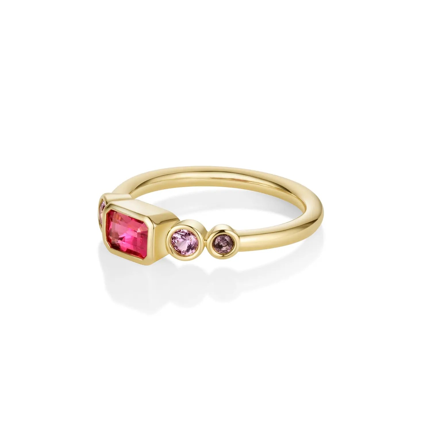 0.56ct Hot Pink Sapphire Linear Band - Image 3