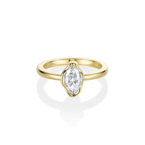 0.57ct Marquise Diamond Abstract Bezel Ring