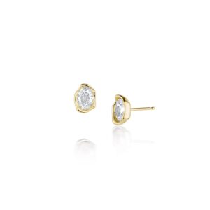 0.99tcw Diamond Abstract Bezel Studs