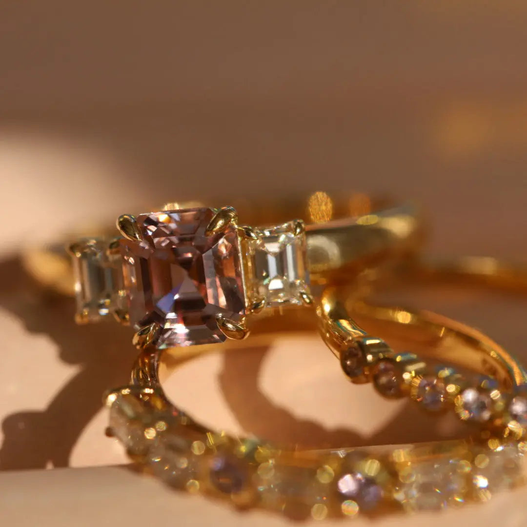 1.76ct Pink Sapphire and Diamond Ring Stack - Image 5