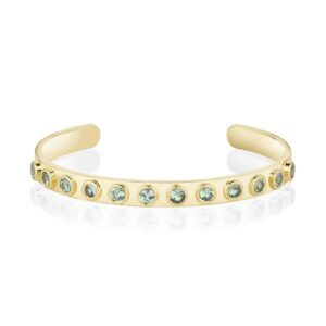 2.24tcw Green Sapphire Everyday Cuff