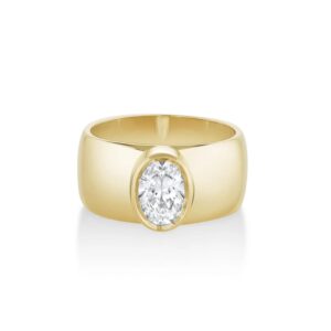 The Harlow Cigar Band Engagement Ring