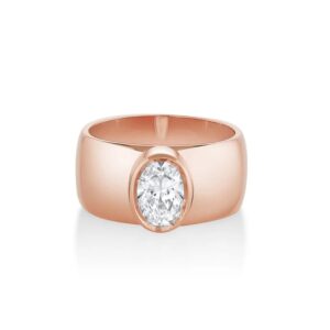 The Harlow Cigar Band Engagement Ring