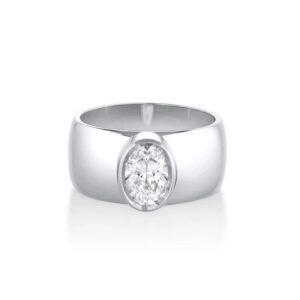The Harlow Cigar Band Engagement Ring