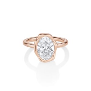The Abstract Bezel Oval Engagement Ring
