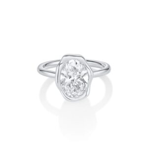 The Abstract Bezel Oval Engagement Ring