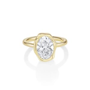 The Abstract Bezel Oval Engagement Ring