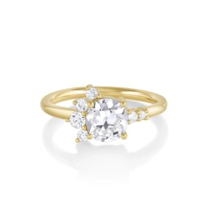The Amelia Round Cluster Engagement Ring