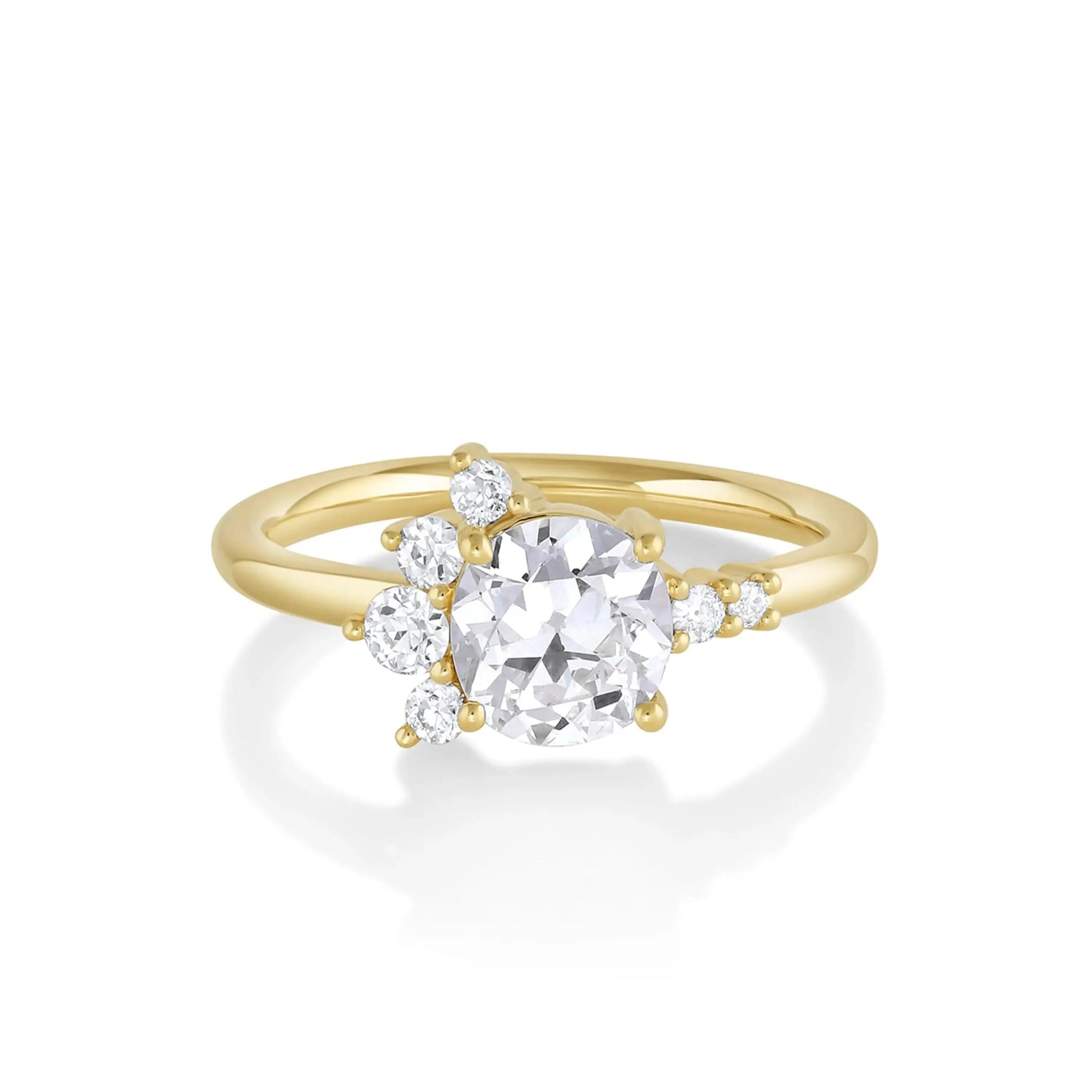 The Amelia Round Cluster Engagement Ring