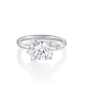 The Amelia Round Cluster Engagement Ring