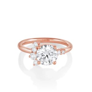 The Amelia Round Cluster Engagement Ring