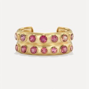 One of a Kind Large Heroic Double Bezel Cuff