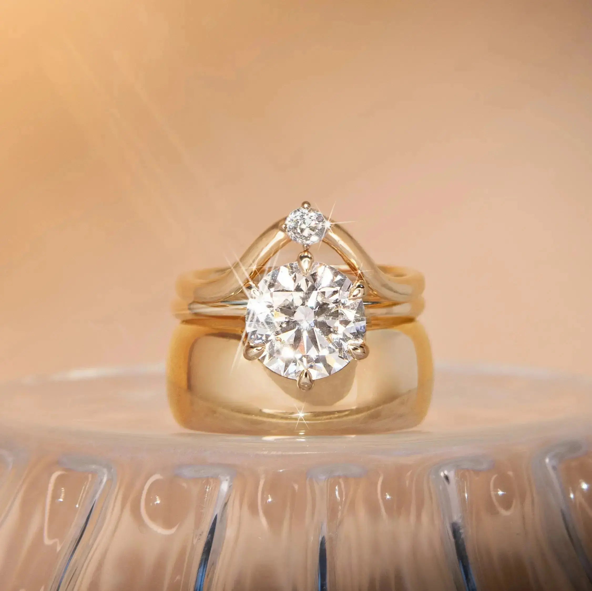 3.01ct Lab-Created Camille Round Brilliant Solitaire Engagement Ring - Image 3