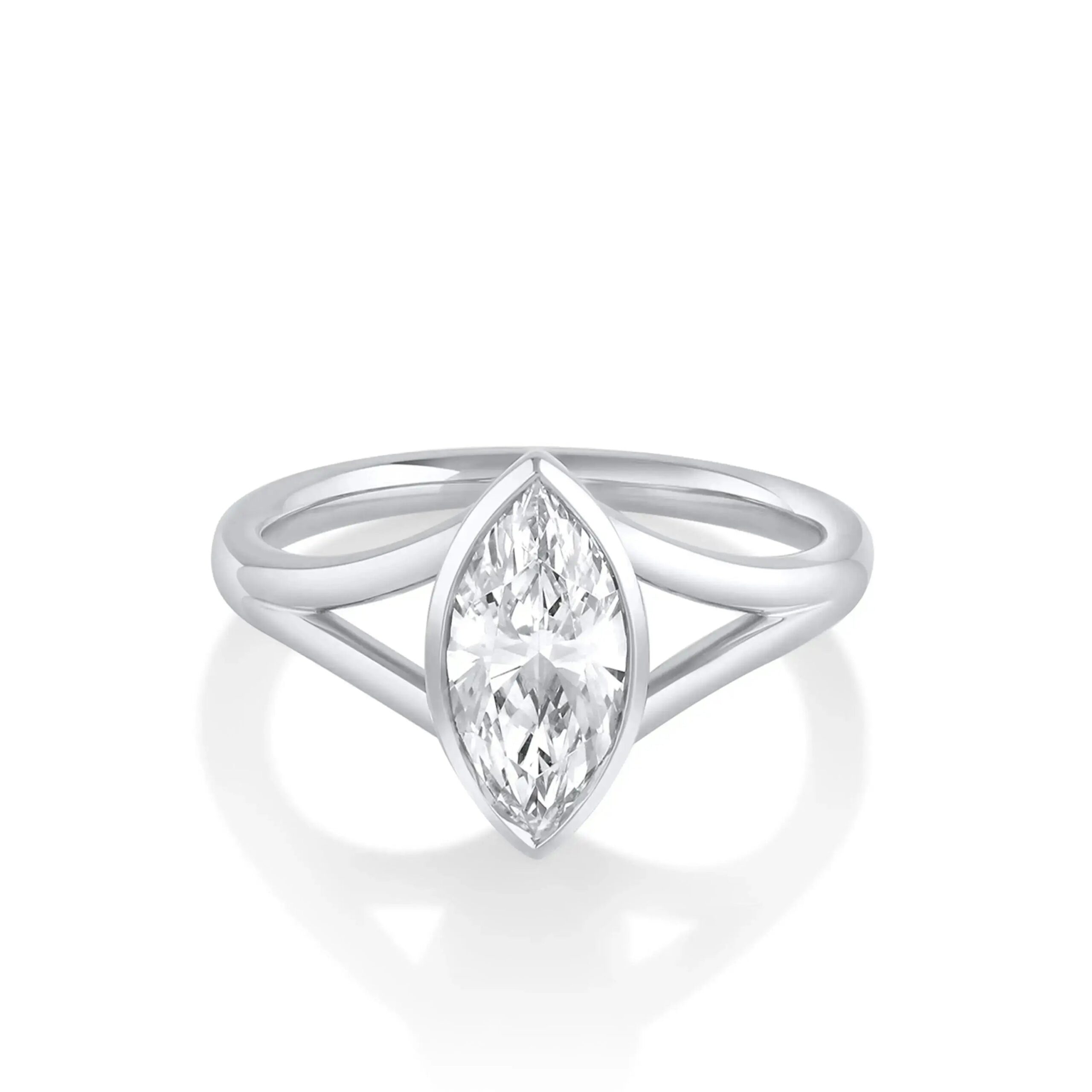The Colette Marquise Split Shank Engagement Ring