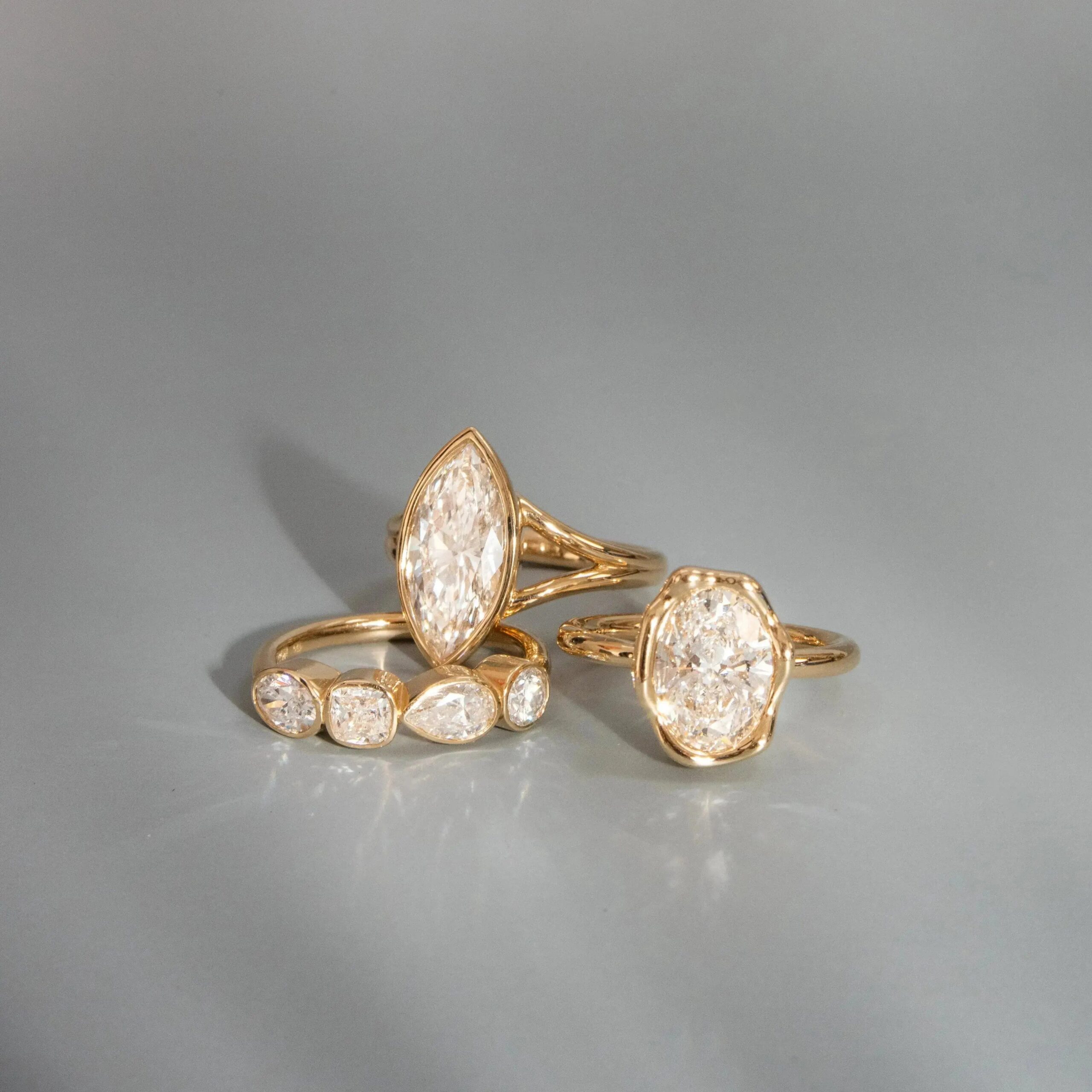 The Colette Marquise Split Shank Engagement Ring - Image 2