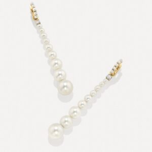 Pearl Duster Jeweled Huggies