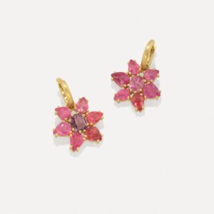 One of a Kind Gemmy Gem Floret Jeweled Huggies