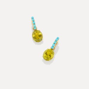 One of a Kind Gem Drop Studded Jeweled Huggies