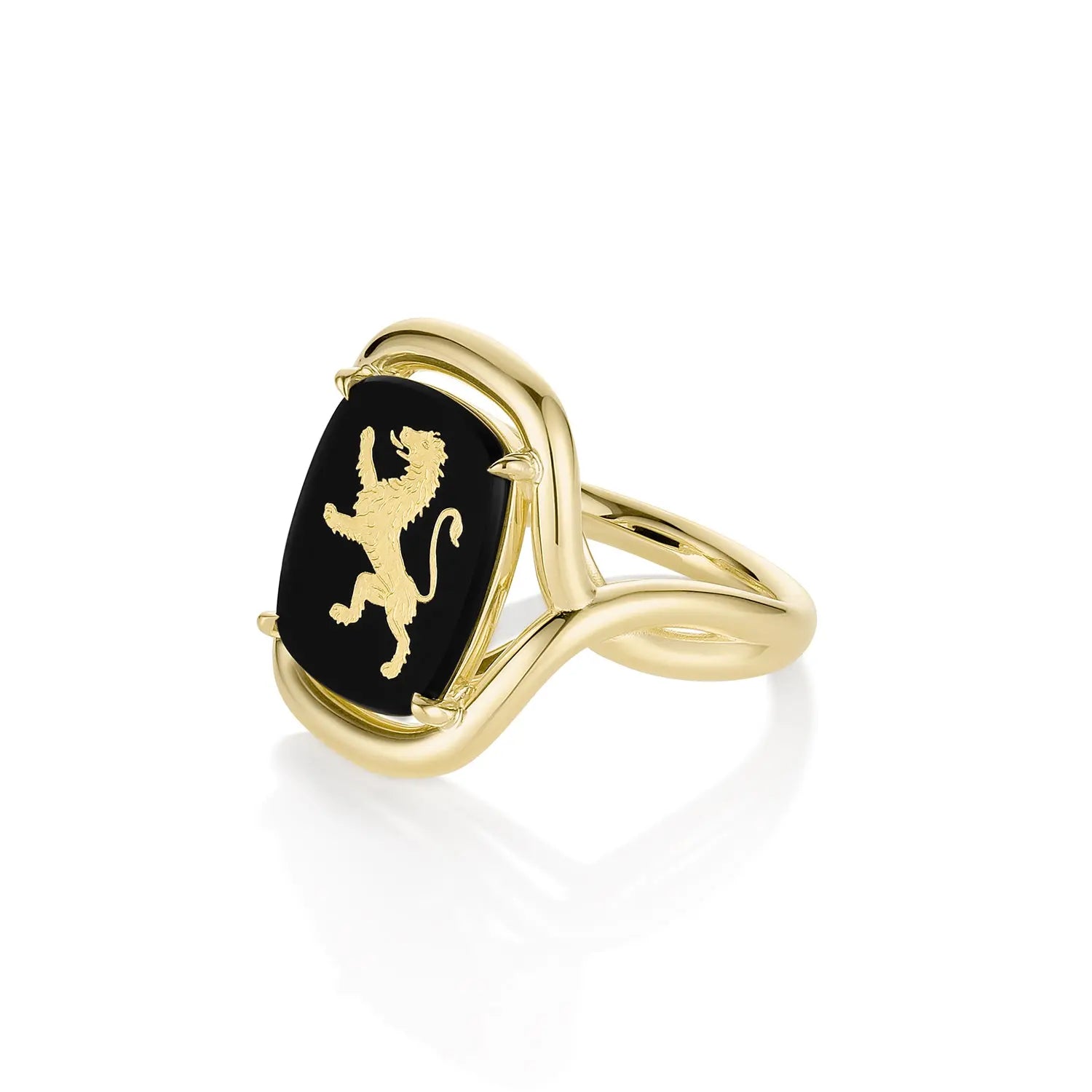 Black Onyx Lion Florence Ring - Image 3