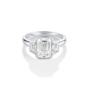 The Leonie Three Stone Engagement Ring