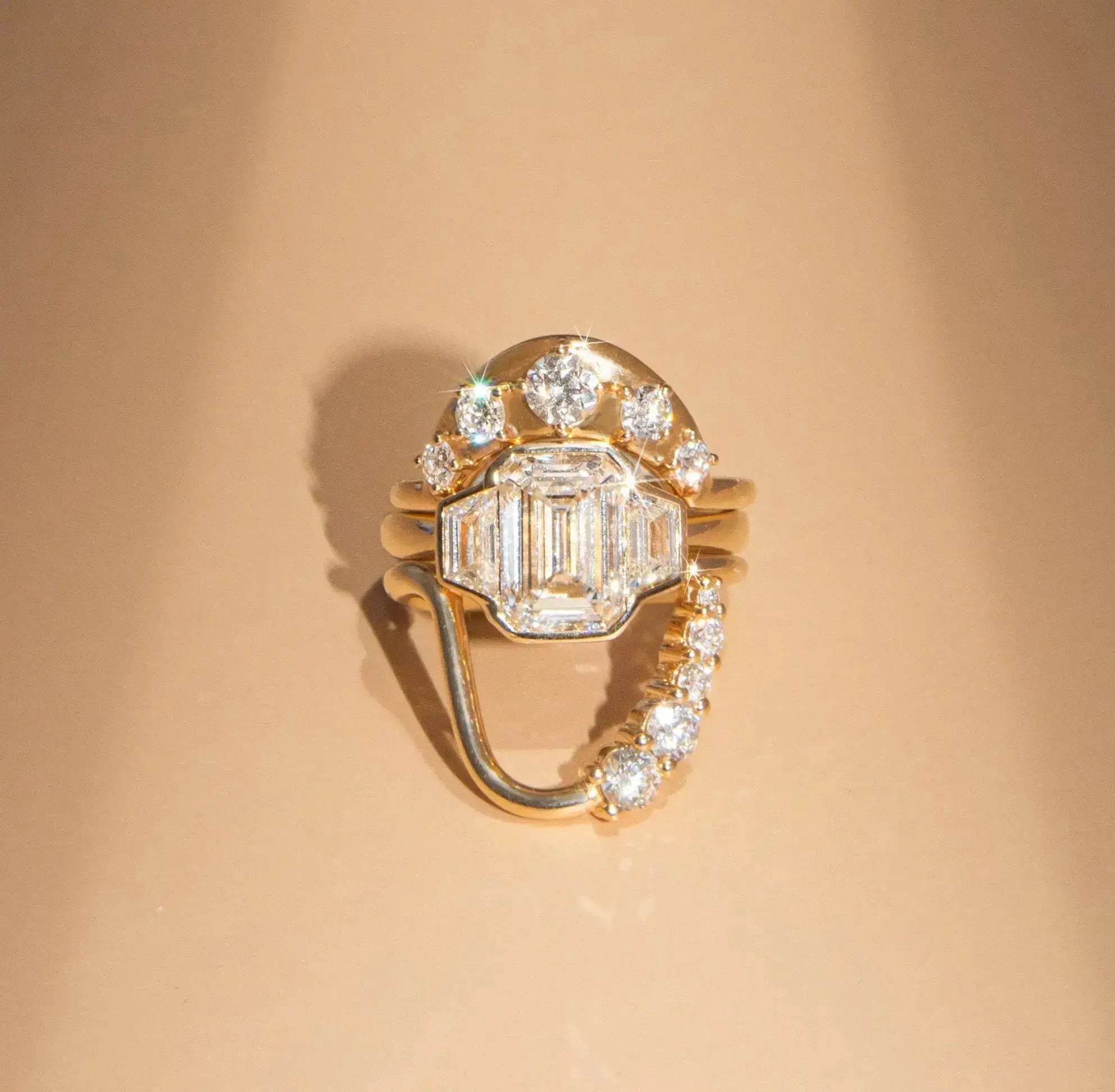 The Leonie Three Stone Engagement Ring - Image 4