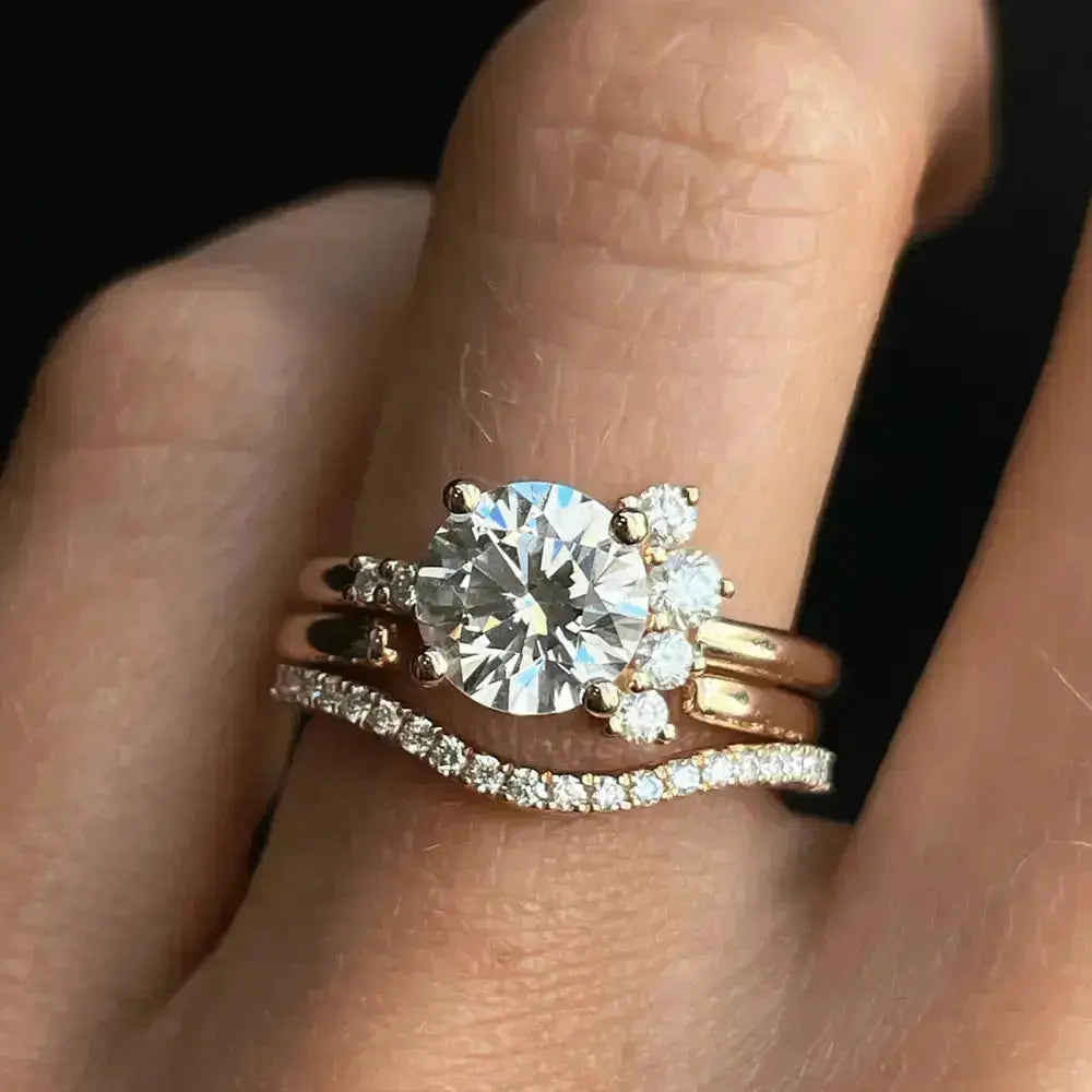 The Amelia Round Cluster Engagement Ring - Image 4