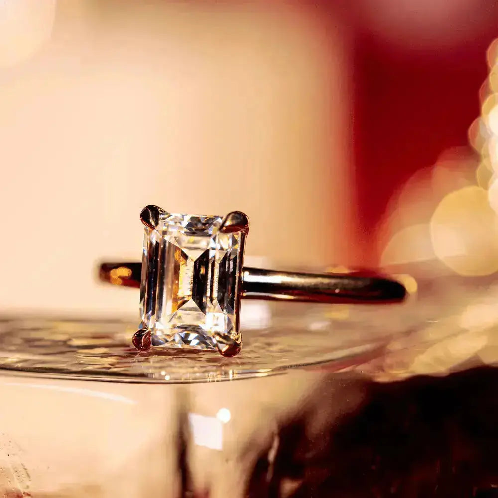 The Annette Emerald Cut Engagement Ring - Image 5