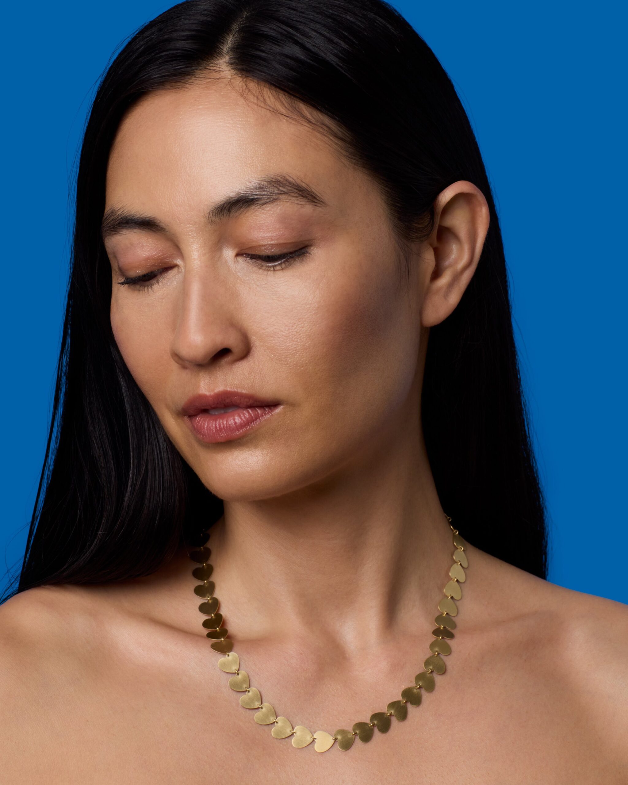 Small Gold Classic Love Link Necklace - Image 2