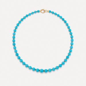 Graduated Gumball Gold Beaded Candy Necklace