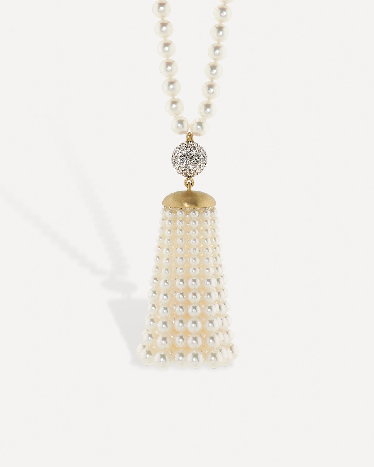 Diamond Gumball Tassel Long Necklace - Image 4