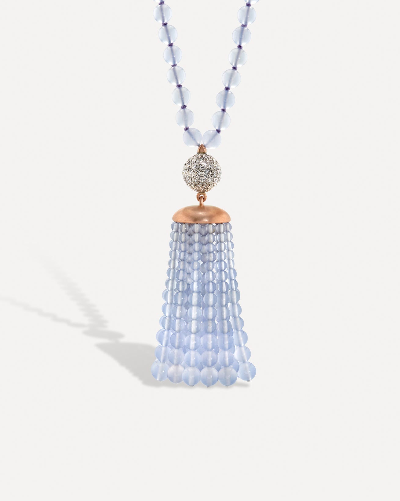 Diamond Gumball Tassel Long Necklace