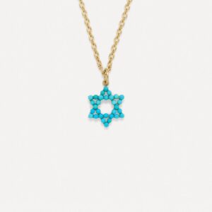 Star of David Studded Pendant Necklace