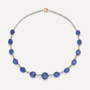 One of a Kind Gemmy Gem Diamond Tennis Necklace