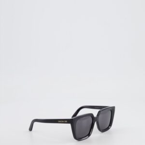 Christian Dior Black Square Sunglasses with Gold Logo Detail