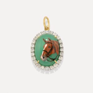 One of a Kind Custom Pet Portrait Oval Charm