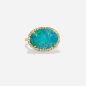 One of a Kind Pavé Halo Oval Ring