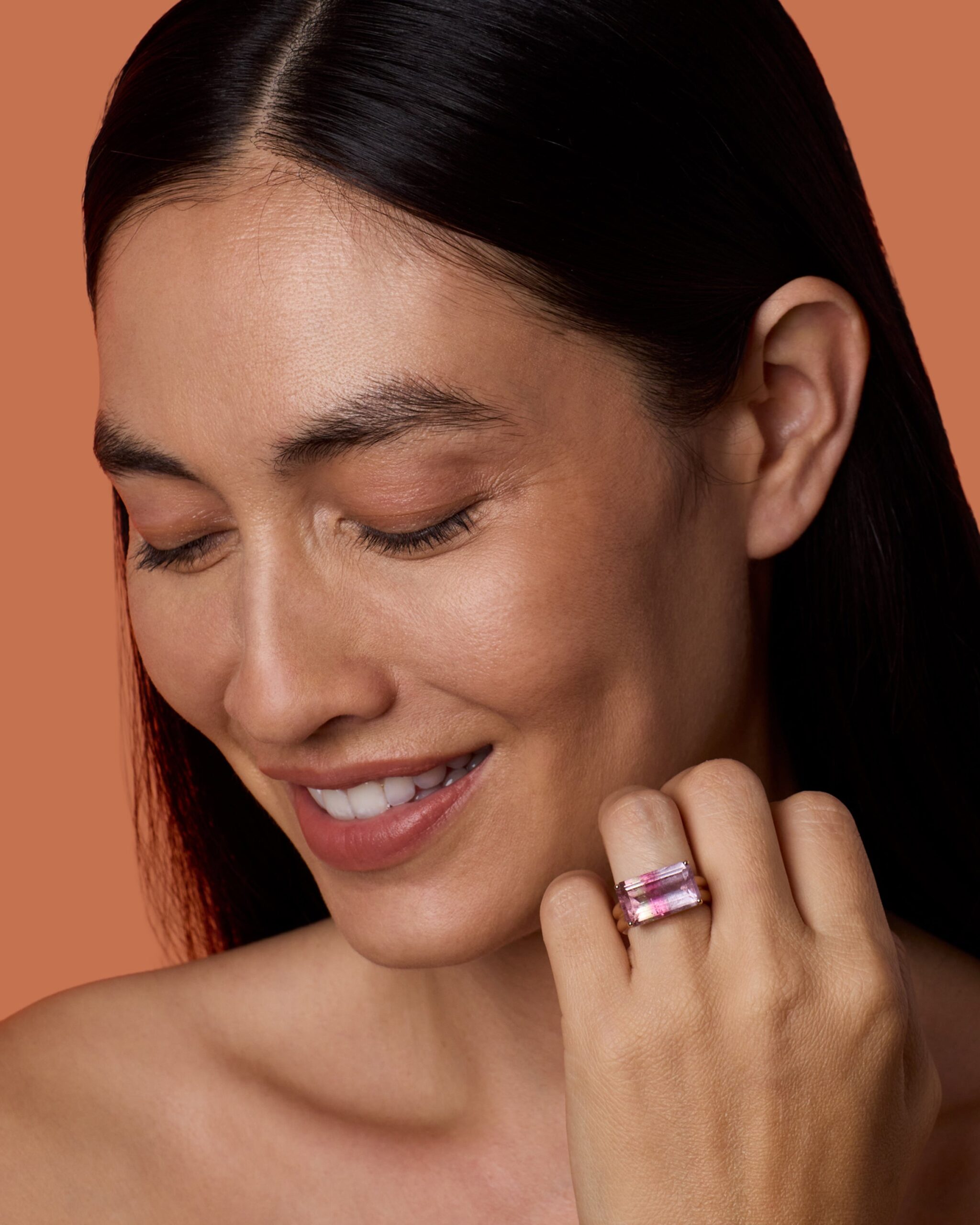 One of a Kind Heroic Emerald-Cut Double Band Ring - Image 2