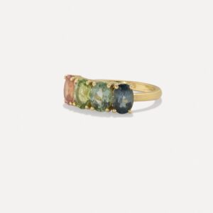 One of a Kind Gemmy Gem Oval Four Stone Ring