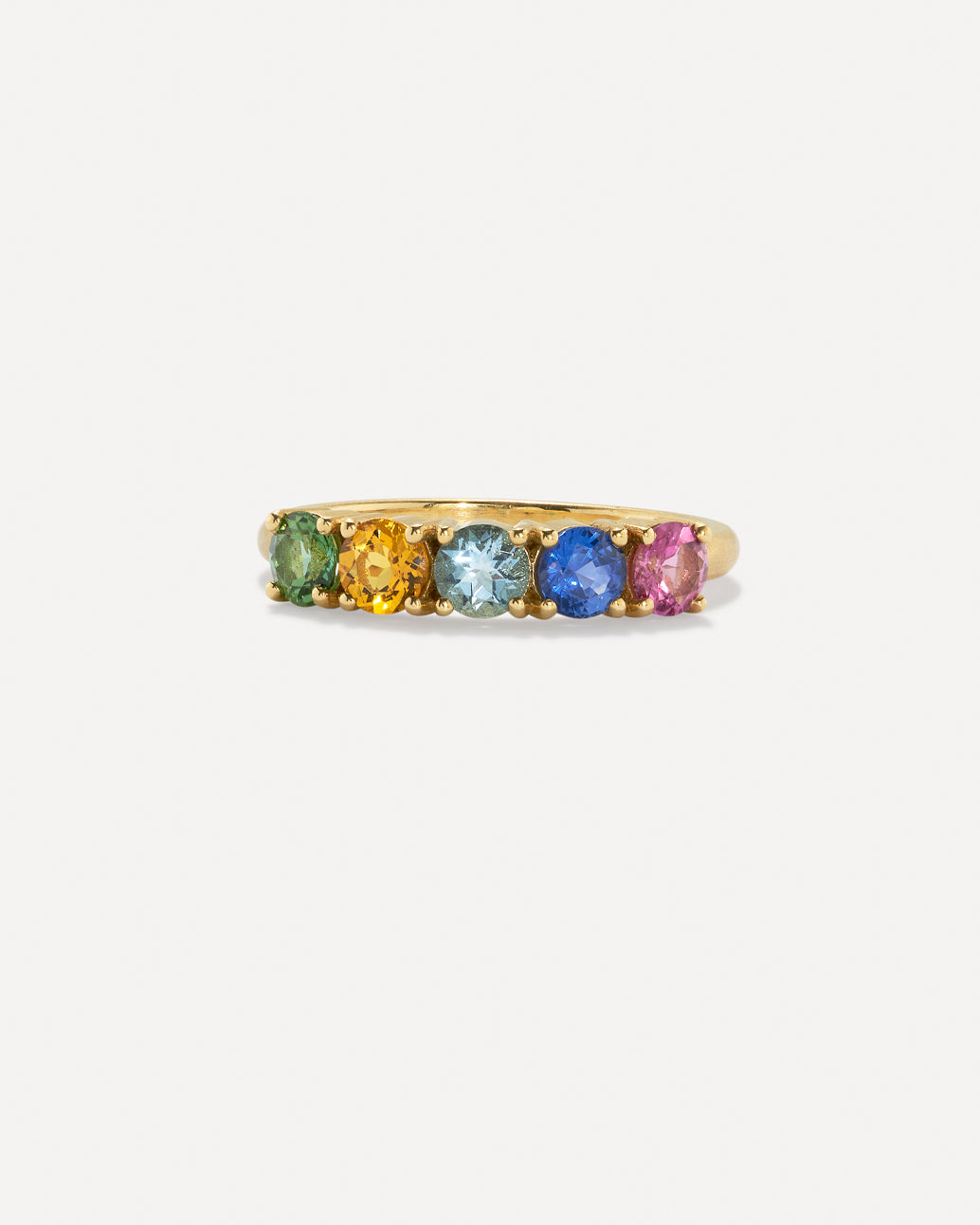 One of a Kind Gemmy Gem Five Stone Mixed Ring