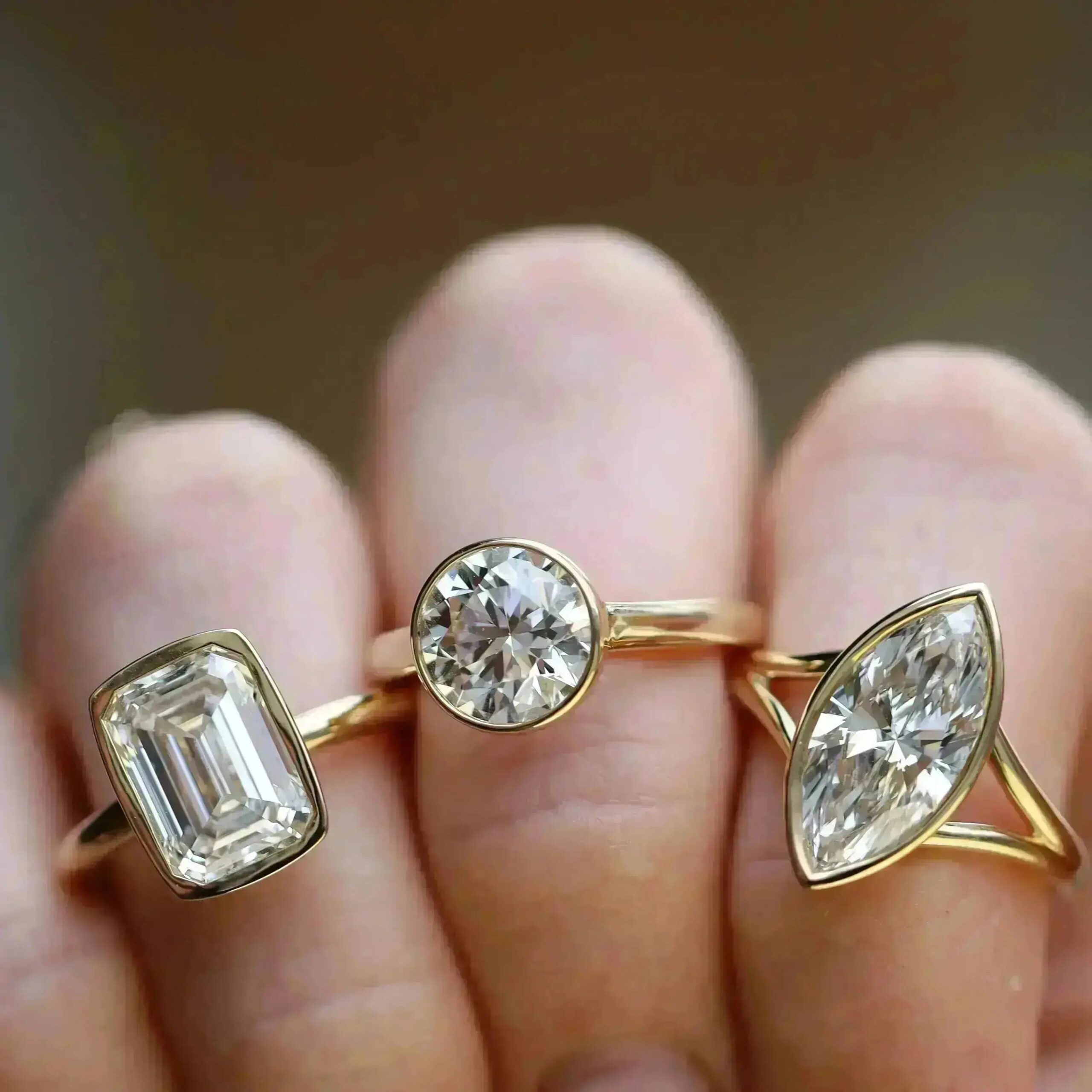 The Roxy Bezeled Emerald Cut Engagement Ring - Image 6