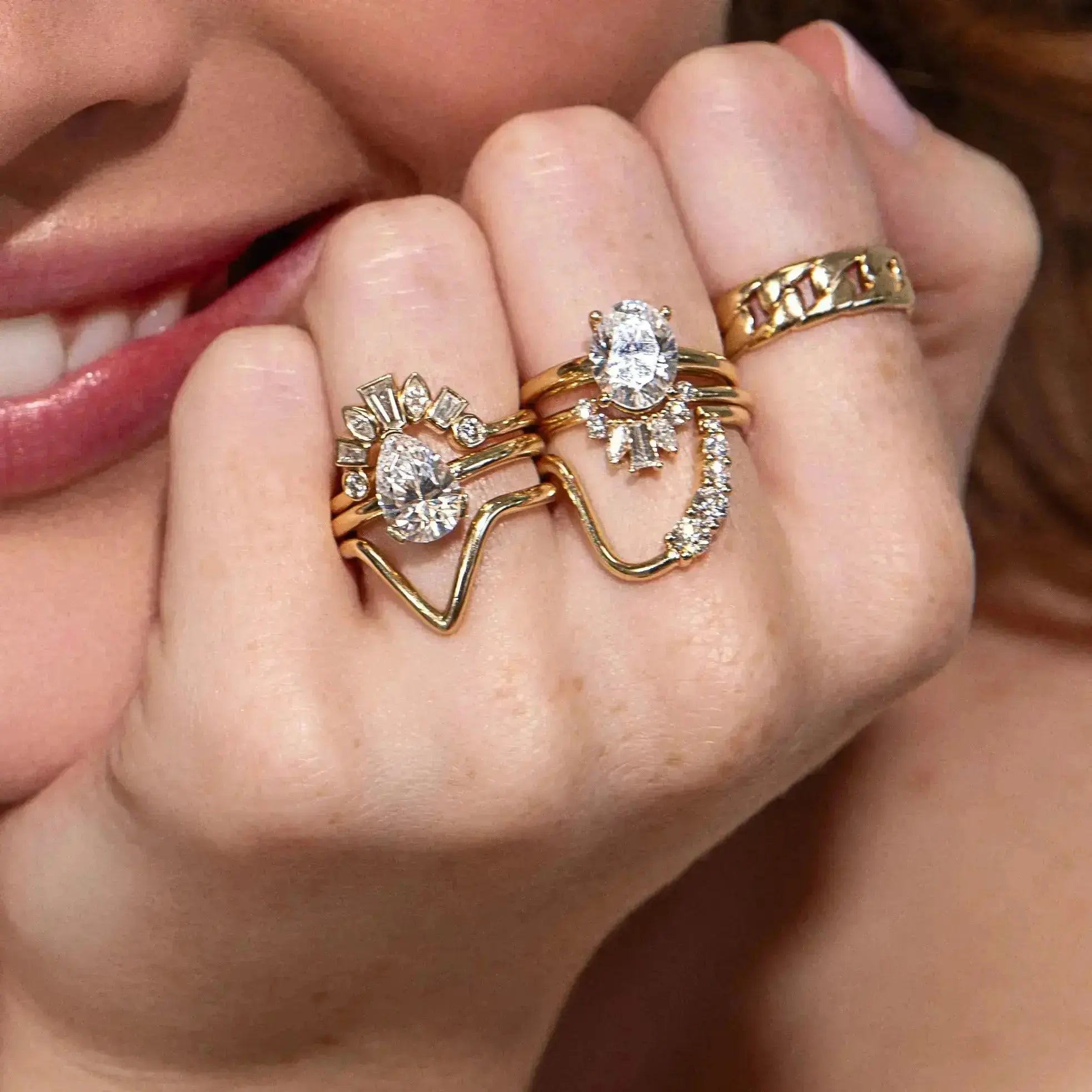 The Sloane Pear Solitaire Engagement Ring - Image 5