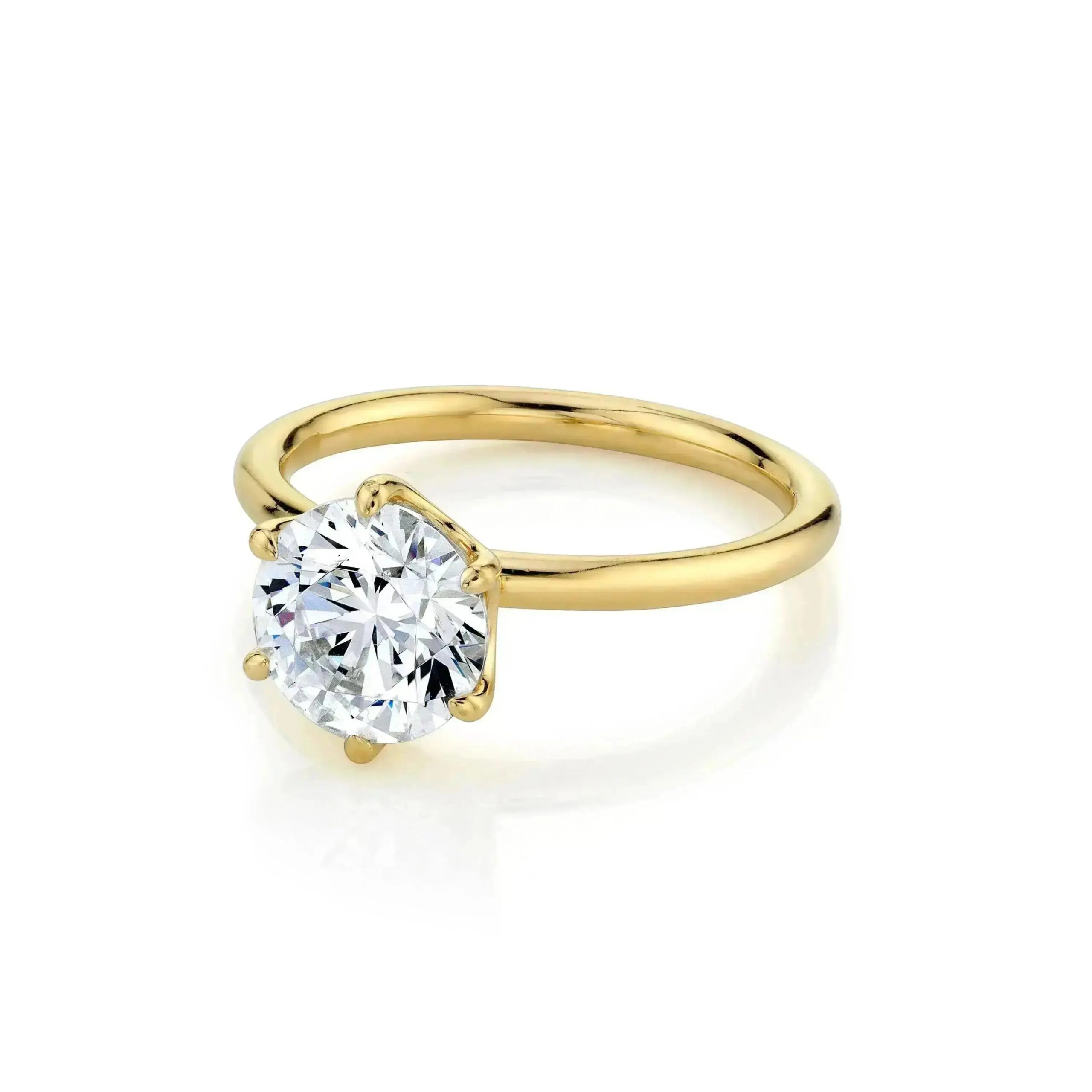 3.01ct Lab-Created Camille Round Brilliant Solitaire Engagement Ring - Image 2