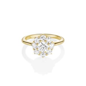 0.80ctw Old European Diamond Noa Petals Engagement Ring