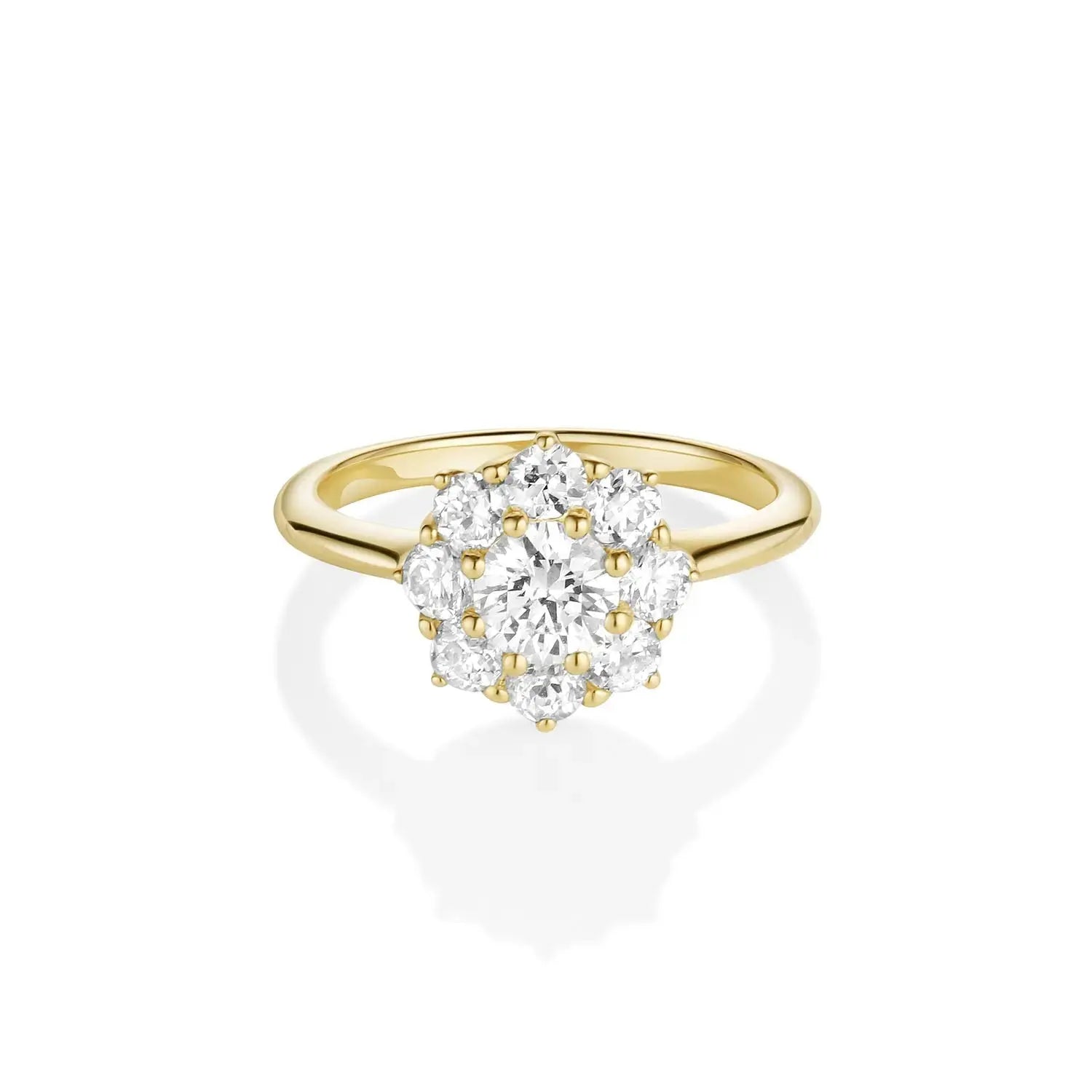 0.80ctw Old European Diamond Noa Petals Engagement Ring