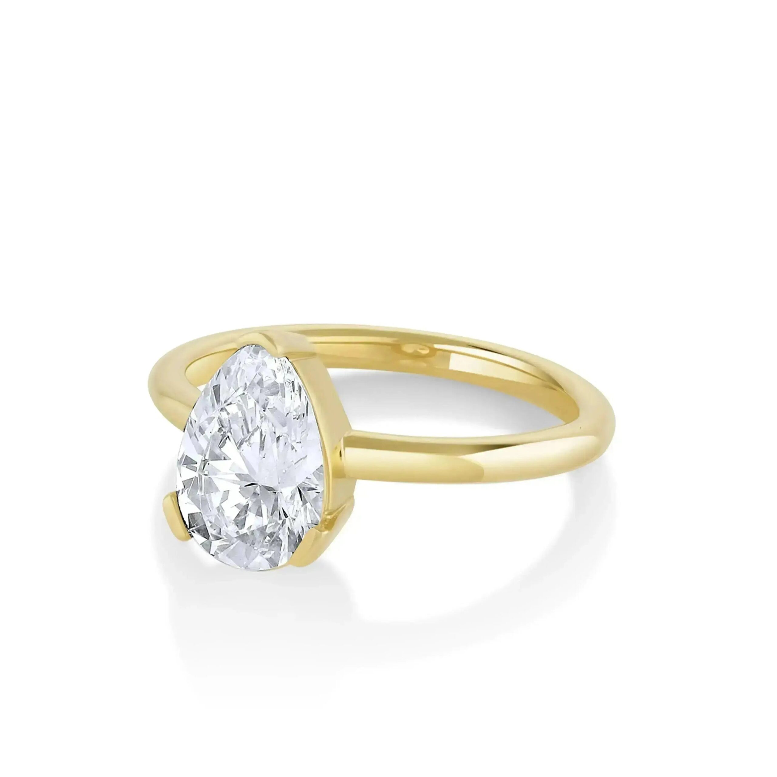The Sloane Pear Solitaire Engagement Ring - Image 3