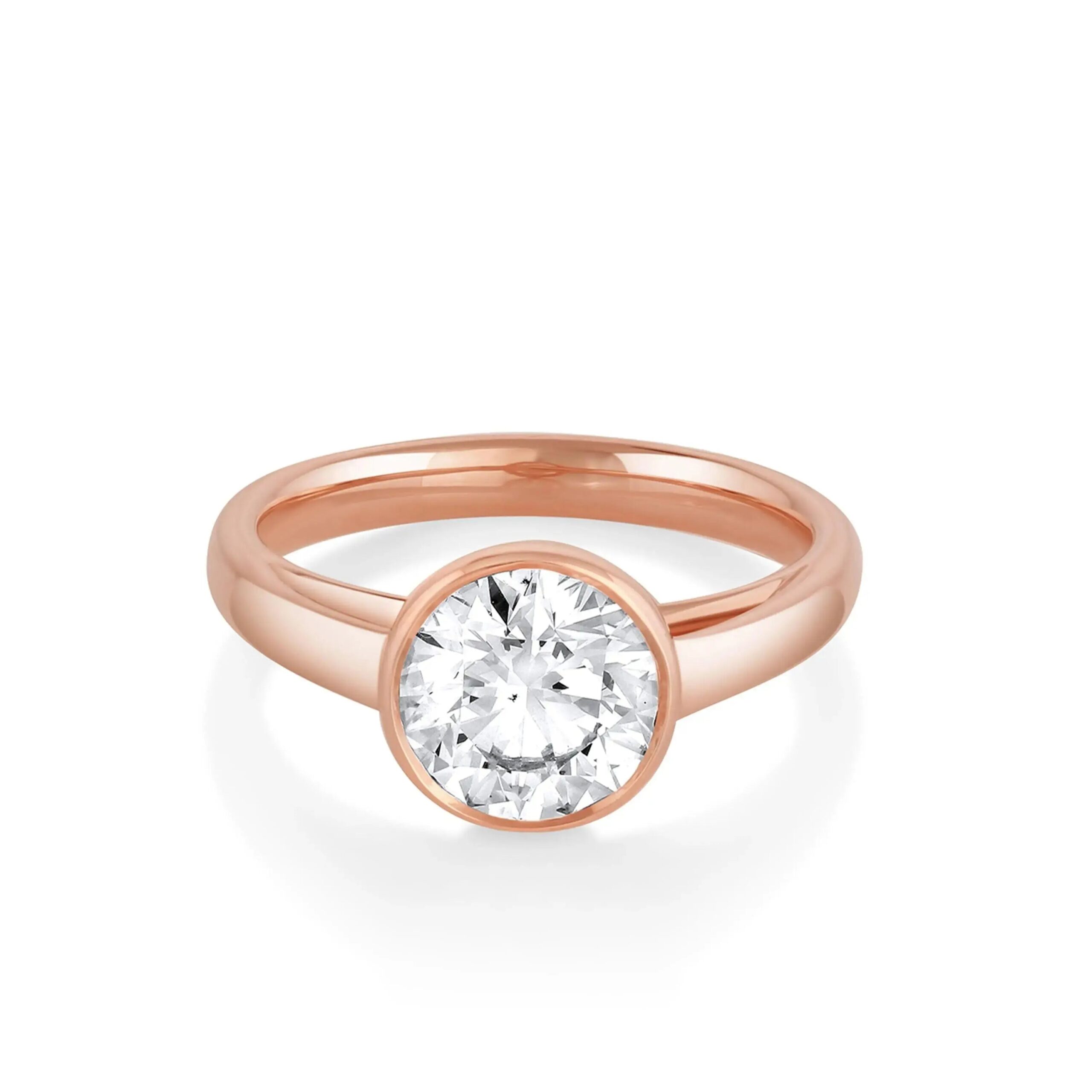 The Tessa Bezel Round Solitaire Engagement Ring