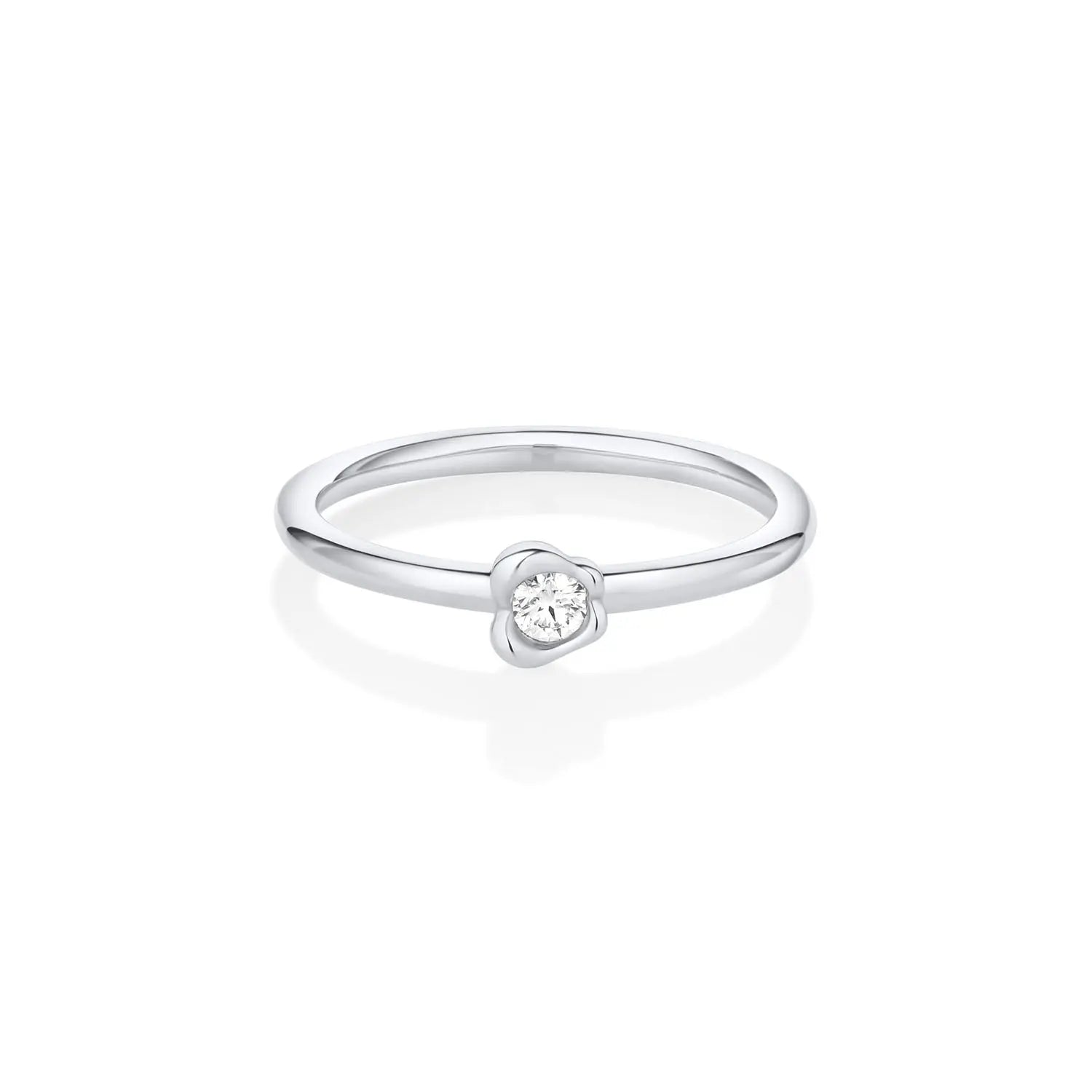 Diamond Abstract Bezel Sweet Pea Ring - Image 7