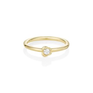 Diamond Abstract Bezel Sweet Pea Ring