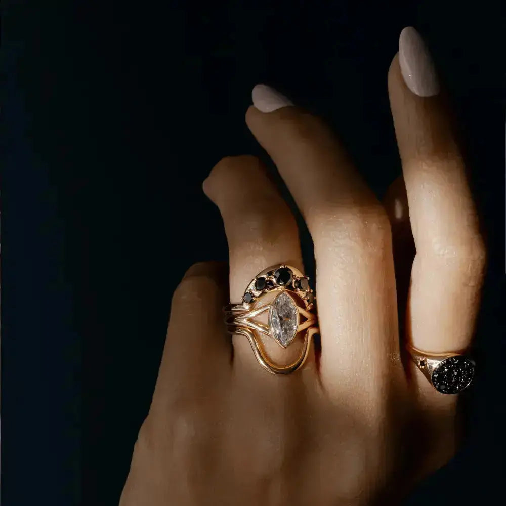 The Colette Marquise Split Shank Engagement Ring - Image 6