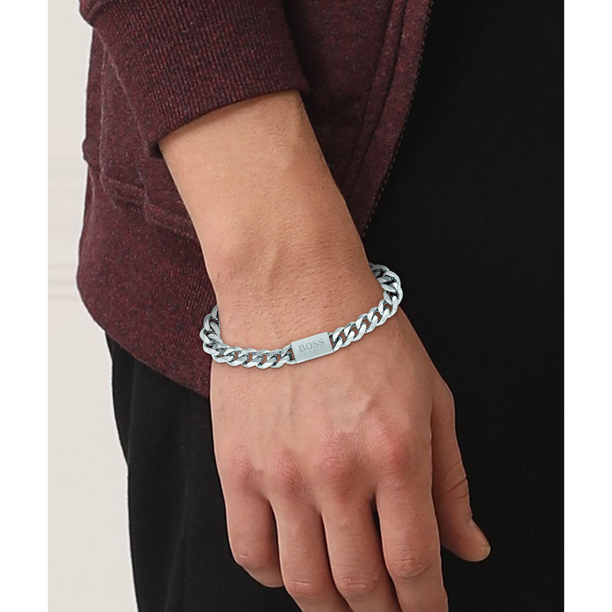 Hugo Boss Jewellery Stainless Steel Men's Chain Bracelet - 1580144S - Image 3